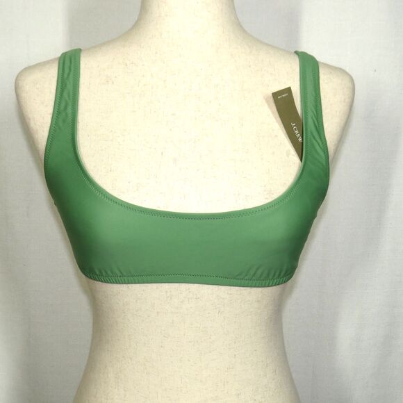 Other - J. Crew Heritage Low Scoop Neck Bikini Swim Top In Green Size Small
